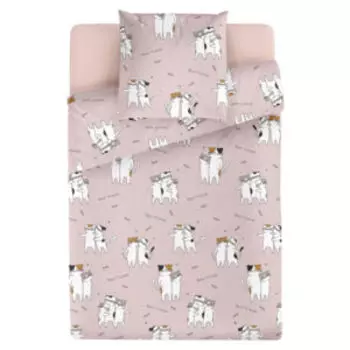 Комплект постельного белья Bravo kids Лучшие друзья, 1.5-сп, нав. 70х70 см, поплин