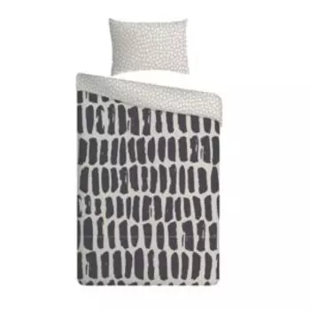 Комплект постельного белья Brush strokes and dots, Евро, нав. 50х70 см, бязь