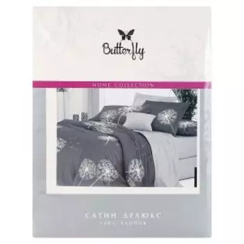 Комплект постельного белья Butterfly Дуновенье, Евро, сатин, хлопок 115 г/м2