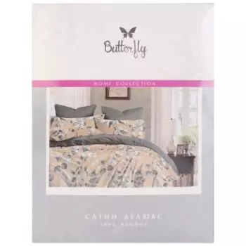 Комплект постельного белья Butterfly Люкс, 1.5-сп, сатин, хлопок 115г/м2, рис. 2326