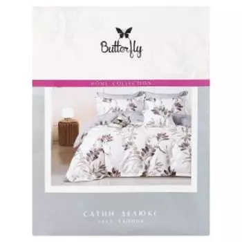 Комплект постельного белья Butterfly Люкс сатин, 1.5-сп, хлопок 115г/м2, рис. 2439