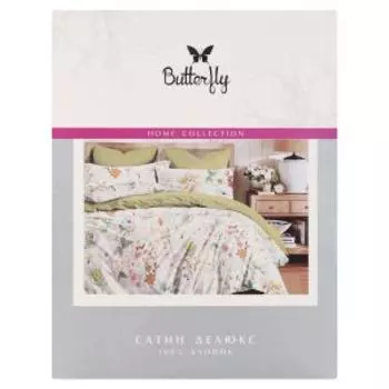 Комплект постельного белья Butterfly Люкс сатин, 1.5-сп, хлопок 115г/м2, рис. 2452