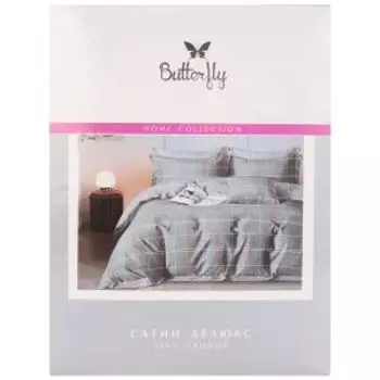 Комплект постельного белья Butterfly Люкс, 1.5-сп, сатин, хлопок 115г/м2, рис. 2458