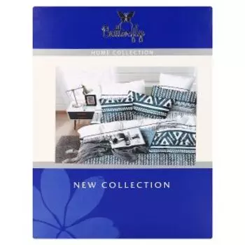 Комплект постельного белья Butterfly Satin New, Евро, полисатин, полиэстер 80г/м2, рис. 4769