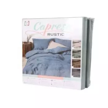 комплект постельного белья CАPRESA Rustic полисатин жатка дуэт:: под.145х210см-2шт,пр.200х215см,нав.50х70см-2шт, 100%п/э, granite