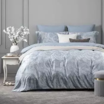 комплект постельного белья CASSIA сатин евро: под.200х210 см, прост.230х250-см, нав.50х70-2шт, 70х70см-2шт,70%бамб, 30%хл., Эмин