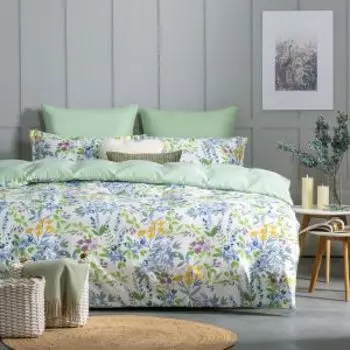 комплект постельного белья CASSIA сатин 2-сп: под. 175х215см, прост.230х250см, нав. 50х70см-2шт, 70х70см-2шт, 70%бамб,30% хл., Лирио