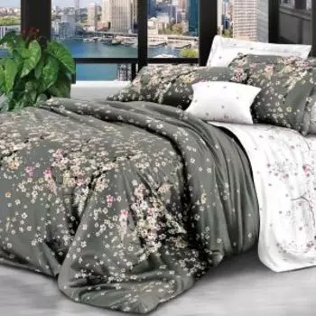 Комплект постельного белья De Luxe Туманное утро, 1.5-сп, нав. 50х70 см, сатин