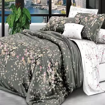 Комплект постельного белья De Luxe Туманное утро, 1.5-сп, сатин