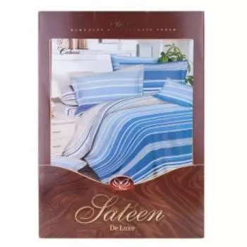 Комплект постельного белья DeLuxe, Евро, нав. 70х70 см, сатин, в ассортименте