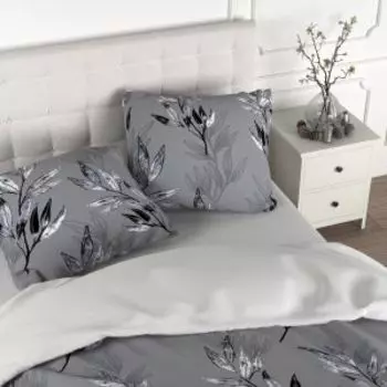 Комплект постельного белья Для SNOFF Рамо, Евро, нав. 70х70 см, сатин, хлопок 115 г/м2