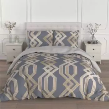 Комплект постельного белья Для SNOFF Харма, Евро, нав. 70х70 см, сатин, хлопок 115 г/м2