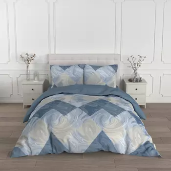 Комплект постельного белья для Snoff Мави, 1.5-сп, нав. 50х70 см, сатин