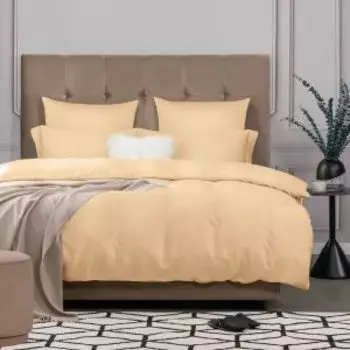 Комплект постельного белья Estia Орнелла, Евро, нав. 4 шт, тенсель, бежевый