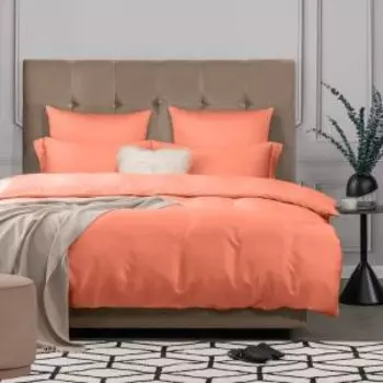 Комплект постельного белья Estia Орнелла, Евро, нав. 4 шт, тенсель, оранжевый