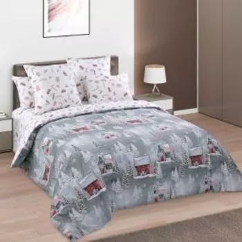 Комплект постельного белья Feelingsshop Зимняя прогулка, евро, нав. 50х70 см, перкаль