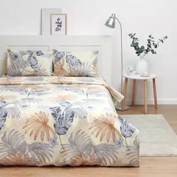 Комплект постельного белья Экономь и Я Тропики, 2-сп, нав. 50х70 см, микрофибра