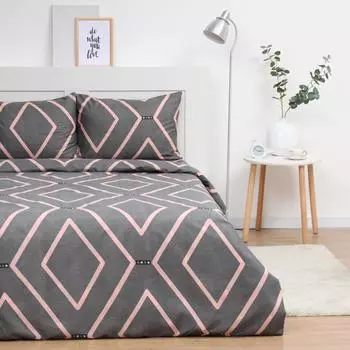 Комплект постельного белья Экономь и Я Geometry, 1.5-сп, нав. 50х70 см, микрофибра