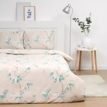 Комплект постельного белья Экономь и Я Весенний сад, 1.5-сп, нав. 50х70 см, микрофибра