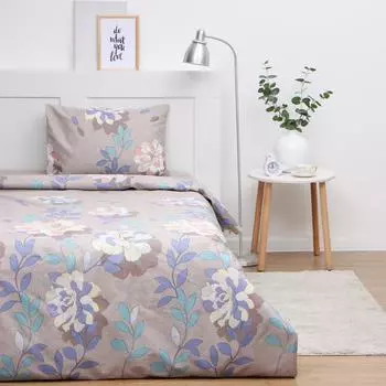 Комплект постельного белья Экономь и Я Цветочный вечер, 1.5-сп, нав. 50х70 см, микрофибра