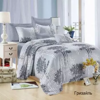 Комплект постельного белья Эльф Satin collection Гризайль, 1.5-сп, микросатин