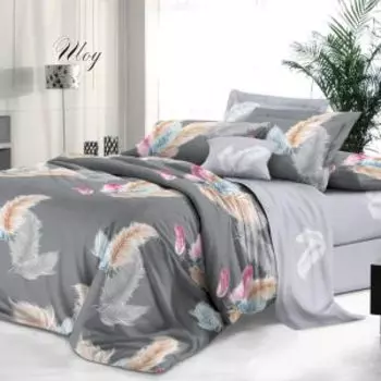 Комплект постельного белья Эльф De Luxe Шоу, Евро, нав. 50х70 см, сатин