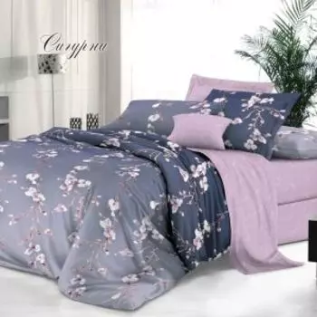 Комплект постельного белья Эльф De Luxe Сигурни, Евро, сатин