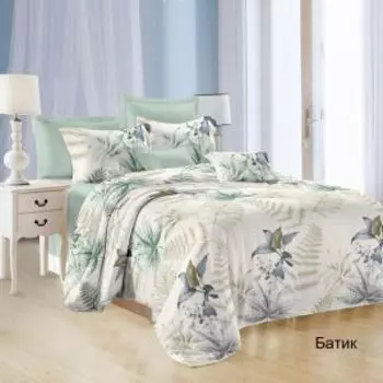 Комплект постельного белья Эльф Satin collection Батик, Евро, микросатин, бамбук/полиэстер