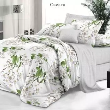 Комплект постельного белья Эльф De Luxe Сиеста, 1.5-сп, сатин, хлопок 115гр/м2