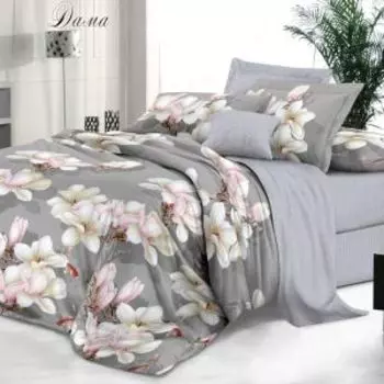 Комплект постельного белья Эльф De Luxe Дама, 1.5-сп, сатин, хлопок 115гр/м2