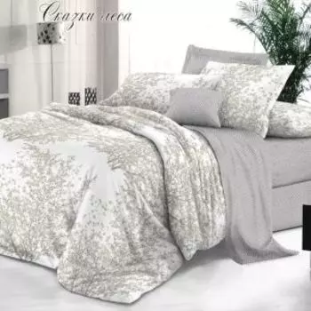 Комплект постельного белья Эльф De Luxe Сказки леса, Евро, сатин, хлопок 115гр/м2