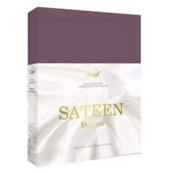 Комплект постельного белья Эльф De Luxe, Евро, сатин, хлопок 120гр/м2, фиолетовый