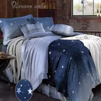Комплект постельного белья Эльф Bella Vita Premium Ночное небо, 2-сп, поплин, 100% хлопок