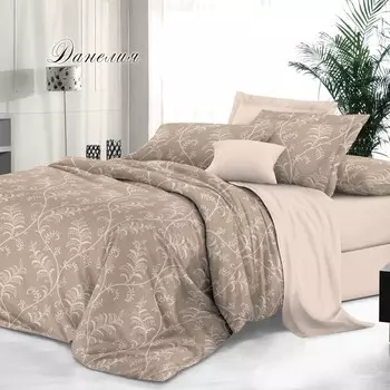 Комплект постельного белья Эльф De Luxe Данелия, 1.5-сп, нав. 70х70 см, сатин