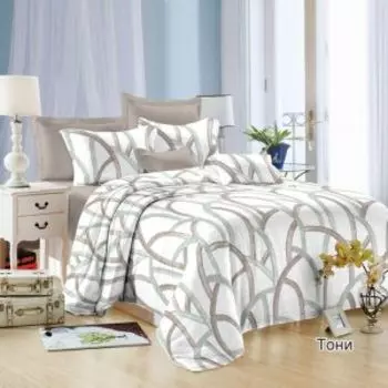 Комплект постельного белья Эльф Satin collection Тони, Евро, нав. 70х70 см, микросатин