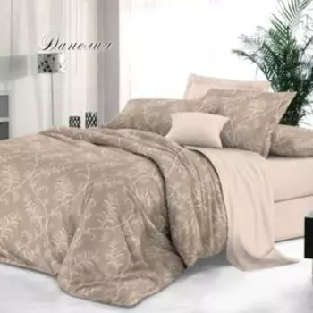 Комплект постельного белья Эльф De Luxe Данелия, Евро, нав. 70х70 см, сатин