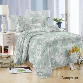 Комплект постельного белья Эльф Satin collection Акапулько, 1.5-сп, нав. 70х70 см, микросатин