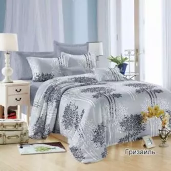 Комплект постельного белья Эльф Satin collection Гризайль, 1.5-сп, нав. 70х70 см, микросатин