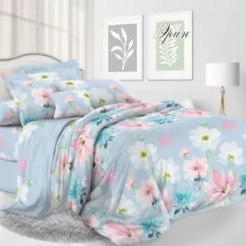 Комплект постельного белья Эльф Domovita Эрин, 1.5-сп, нав. 50х70 см, бязь