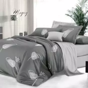 Комплект постельного белья Эльф De Luxe Шэдоу, Евро, нав. 50х70 см, сатин