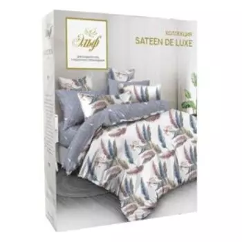 Комплект постельного белья Эльф De Luxe Инна, 1.5-сп, нав. 2 шт, сатин