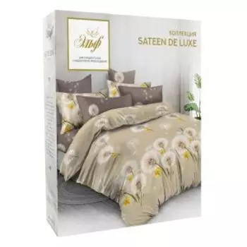 Комплект постельного белья Эльф De Luxe Май, 2-сп, нав. 2 шт, сатин