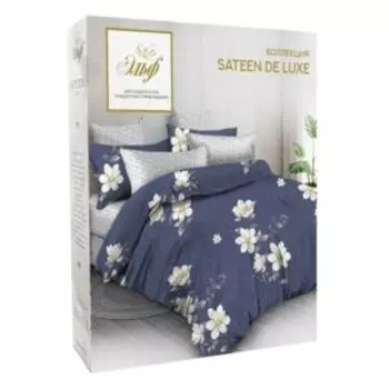 Комплект постельного белья Эльф De Luxe Люба, Евро, нав. 2 шт, сатин
