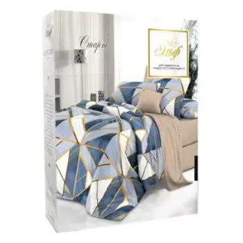 Комплект постельного белья Эльф De Luxe Старт, Евро, сатин, хлопок 115гр/м2