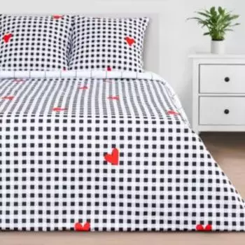 Комплект постельного белья Этель Big love, Евро, нав. 70х70 см, бязь