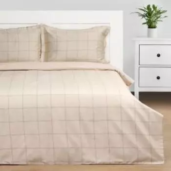 Комплект постельного белья Этель Cage beige, Дуэт, нав. 50х70 см, мако-сатин