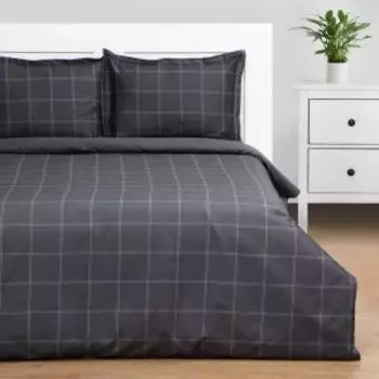 Комплект постельного белья Этель Cage graphite, Дуэт, нав. 50х70 см, мако-сатин