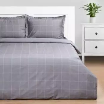 Комплект постельного белья Этель Cage grey, Дуэт, нав. 50х70 см, мако-сатин
