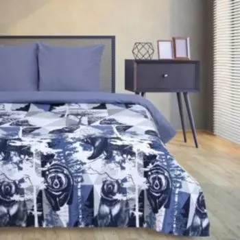 Комплект постельного белья Этель Геометрия леса, 1.5-сп, нав. 70х70 см, бязь, хлопок 125г/м