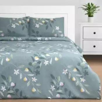 Комплект постельного белья Этель Green Day, Евро, нав. 50х70 см, поплин